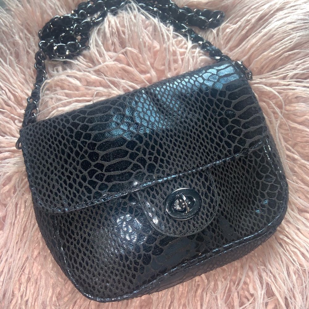 Snake print crossbody